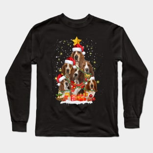 Funny German Shepherd Christmas Tree Gift Xmas for Men Women Long Sleeve T-Shirt